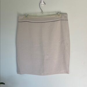 White House Black Market Textured Cream Pencil Skirt